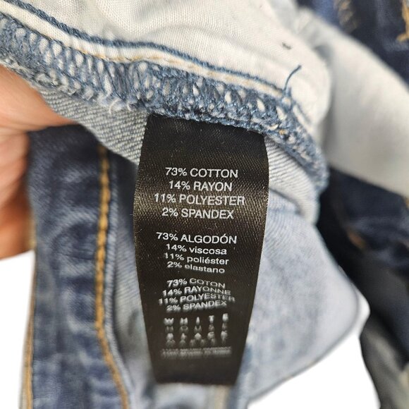 White House Black Market Jeans The Skinny Ankle Stretch Mid Rise Blue‎ Size 6L - Picture 5 of 13